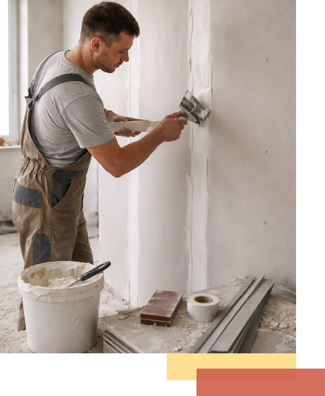 Шпаклевка перегородок из гипсокартона в Гусь-Хрустальном качественно и быстро