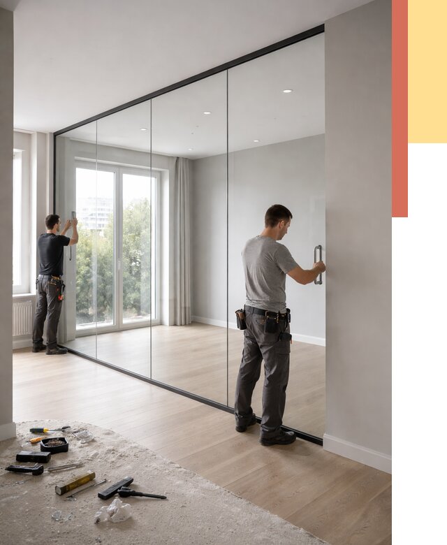 Изготовление стеклянных перегородок в Гусь-Хрустальном от 13212 руб. под ключ | ОТДЕЛОЧНИК-Гсь