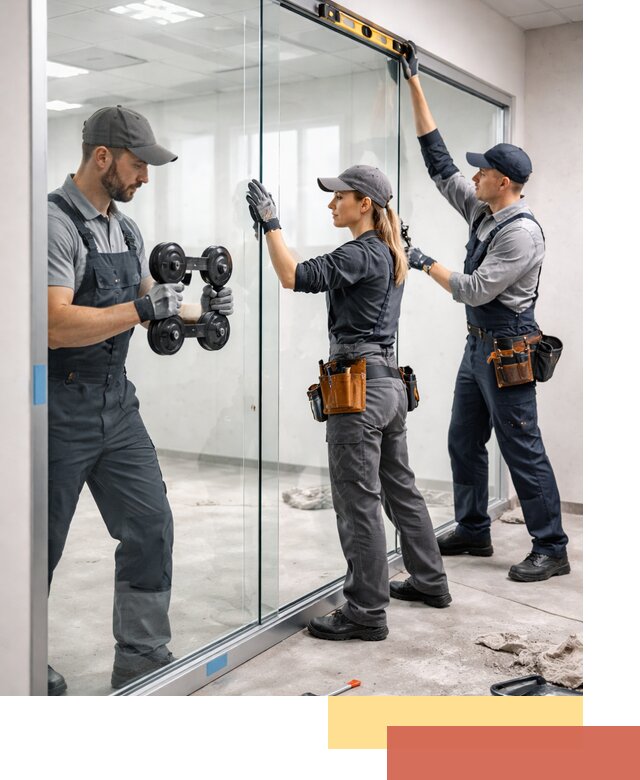 Профессиональный монтаж стеклянных перегородок в Гусь-Хрустальном