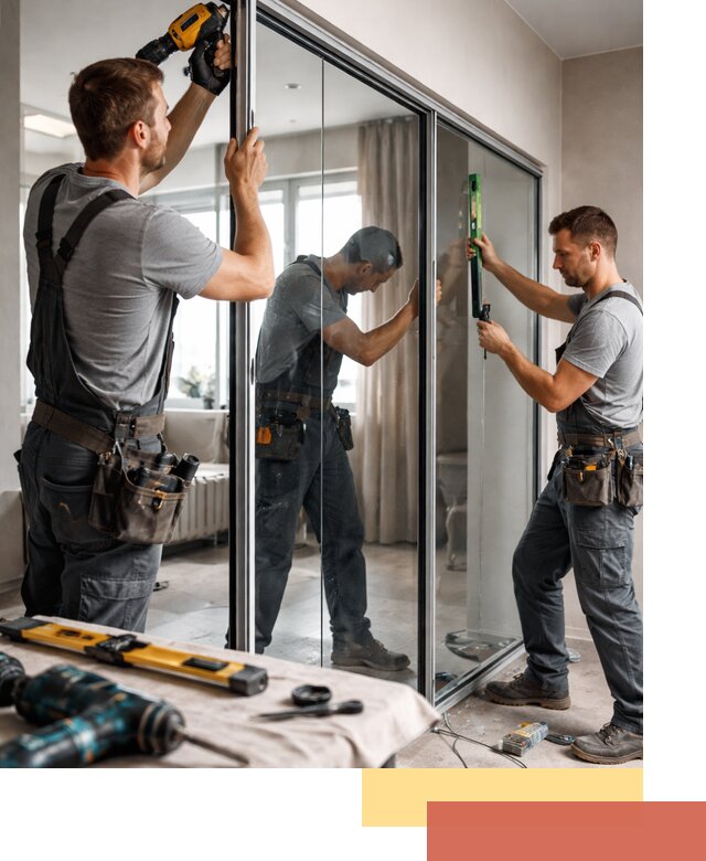 Каркасные стеклянные перегородки под ключ в Гусь-Хрустальном