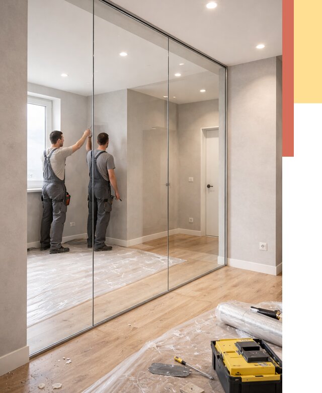 Безрамные стеклянные перегородки в Гусь-Хрустальном — монтаж от 10163 руб. | ОТДЕЛОЧНИК-Гсь