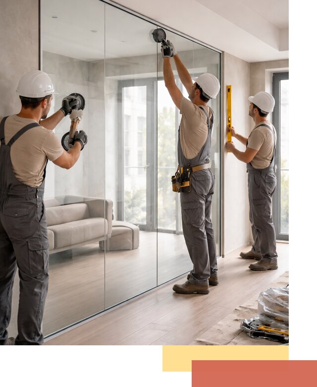 Перегородки из закаленного стекла в Гусь-Хрустальном для офисов и квартир