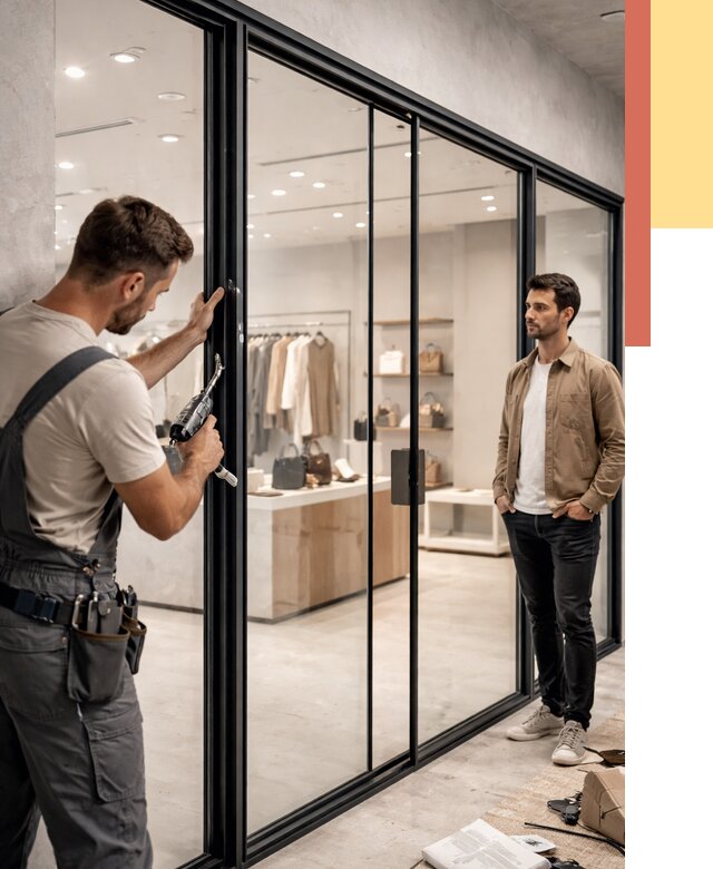 Стеклянные перегородки для магазинов в Гусь-Хрустальном от 8772 руб. под ключ | ОТДЕЛОЧНИК-Гсь