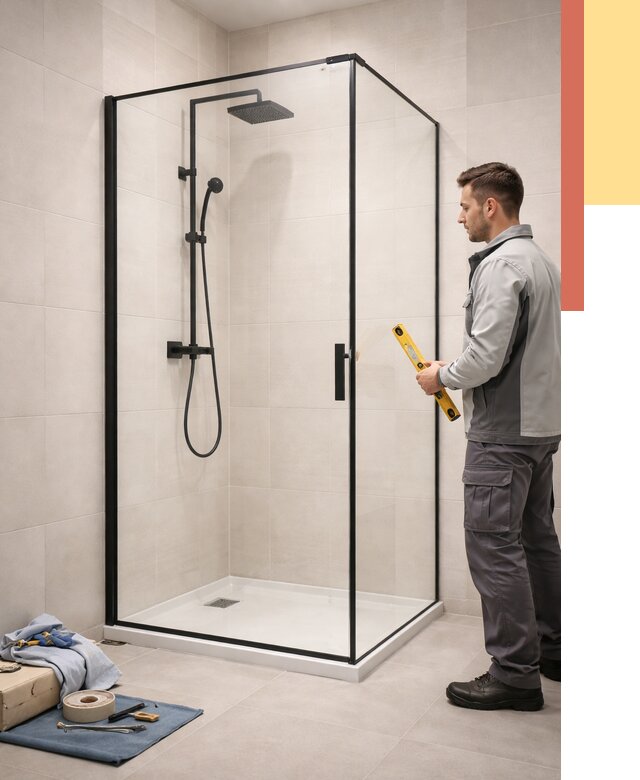 Стеклянные перегородки для душа в Гусь-Хрустальном от 13373 руб. | Монтаж под ключ — ОТДЕЛОЧНИК-Гсь