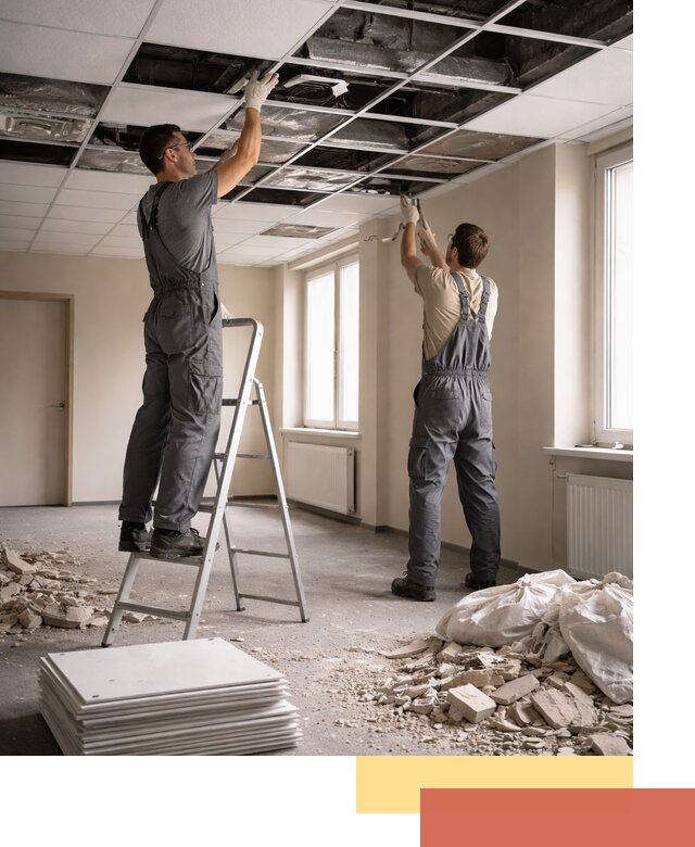 Демонтаж потолков Армстронг профессионально в Гусь-Хрустальном