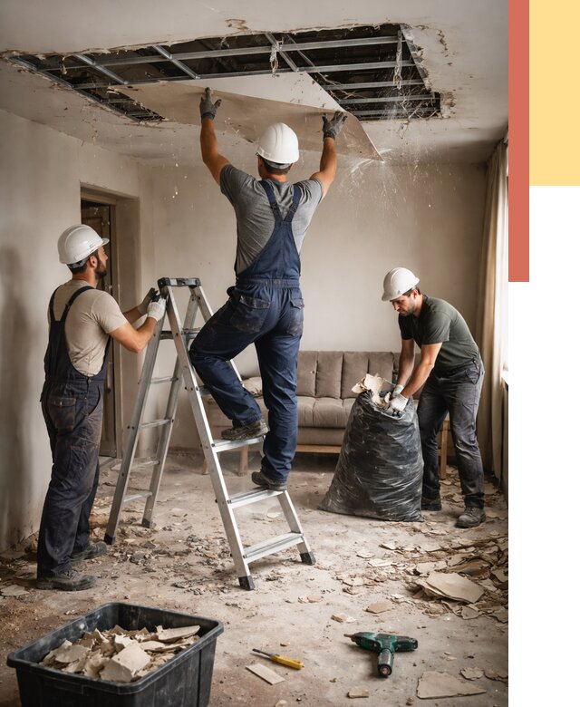 Демонтаж гипсокартонного потолка в Гусь-Хрустальном от 449 руб. за м2 — ОТДЕЛОЧНИК-Гсь