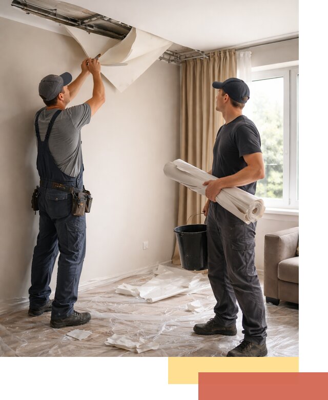 Демонтаж натяжного потолка в Гусь-Хрустальном быстро и аккуратно