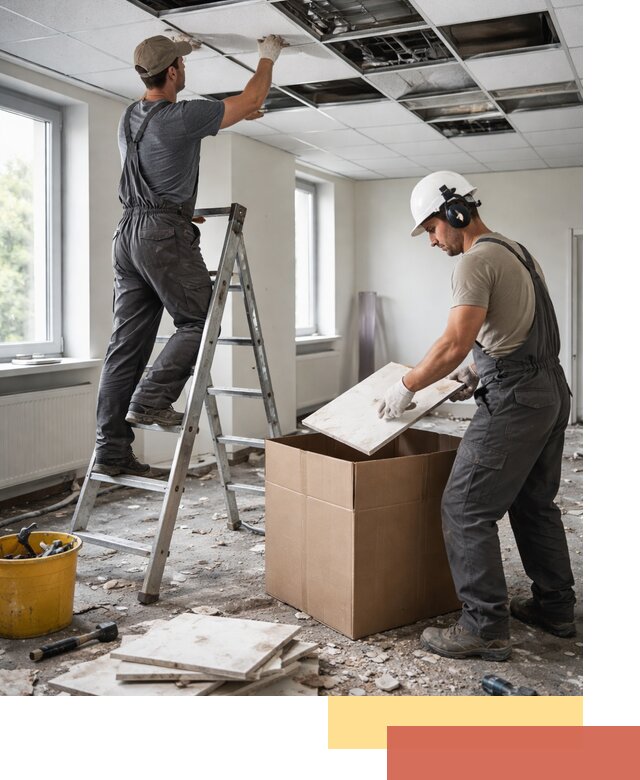 Демонтаж потолочной плитки в Гусь-Хрустальном быстро и аккуратно