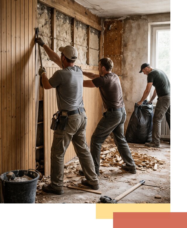 Демонтаж вагонки и вывоз материалов в Гусь-Хрустальном