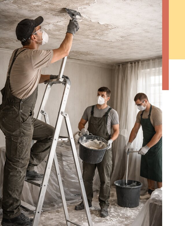 Удаление побелки с потолка в Гусь-Хрустальном от 2675 руб. быстро и недорого | ОТДЕЛОЧНИК-Гсь