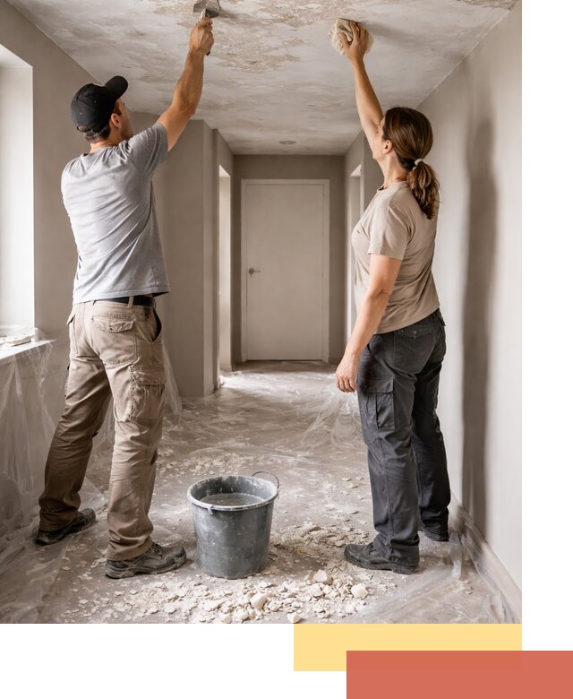 Удаление побелки с потолка в Гусь-Хрустальном — быстро и аккуратно