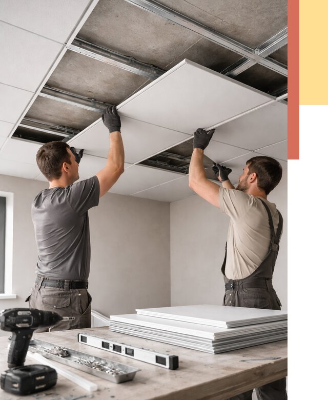 Монтаж кассетного потолка в Гусь-Хрустальном от 4814 руб/м2 — установка и сборка | ОТДЕЛОЧНИК-Гсь