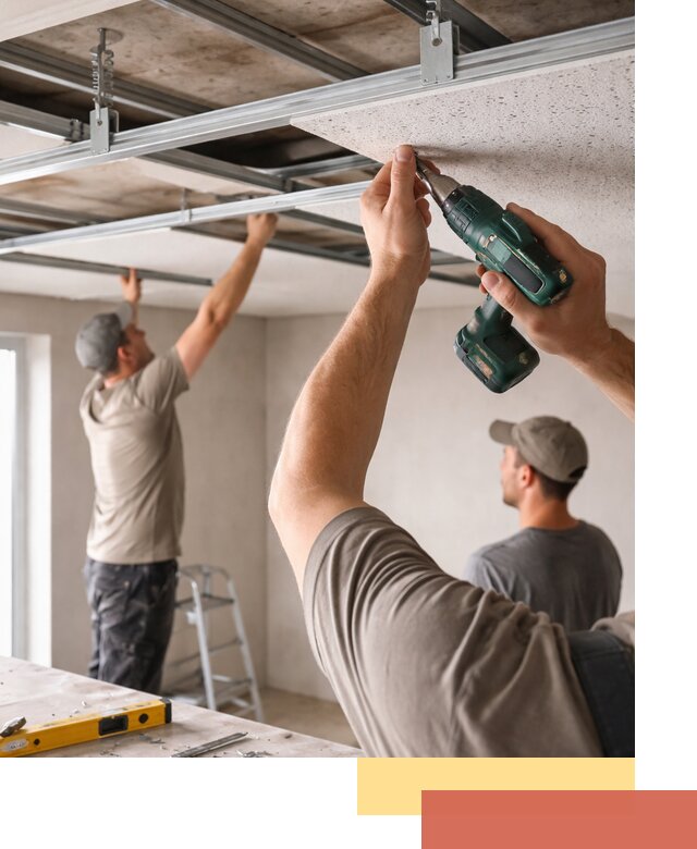 Монтаж акустического потолка в Гусь-Хрустальном под ключ