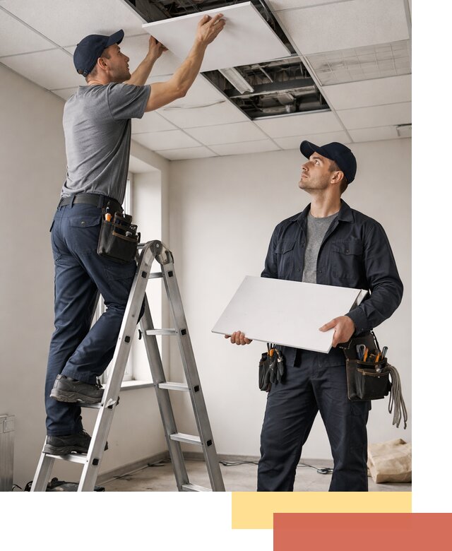 Обслуживание подвесного потолка в Гусь-Хрустальном — ремонт и чистка