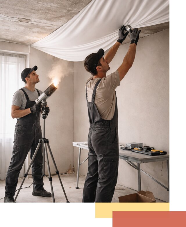 Установка натяжного потолка под ключ в Гусь-Хрустальном