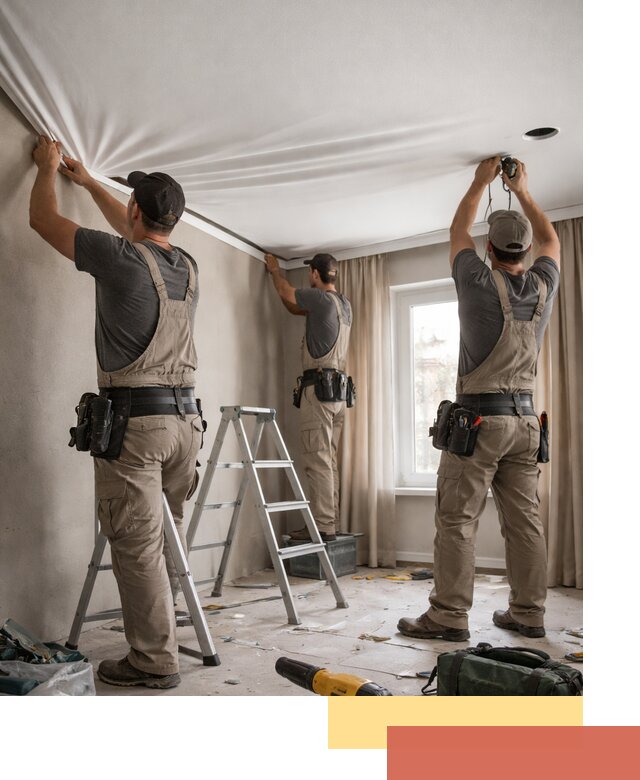 Монтаж матового натяжного потолка в Гусь-Хрустальном качественно и быстро