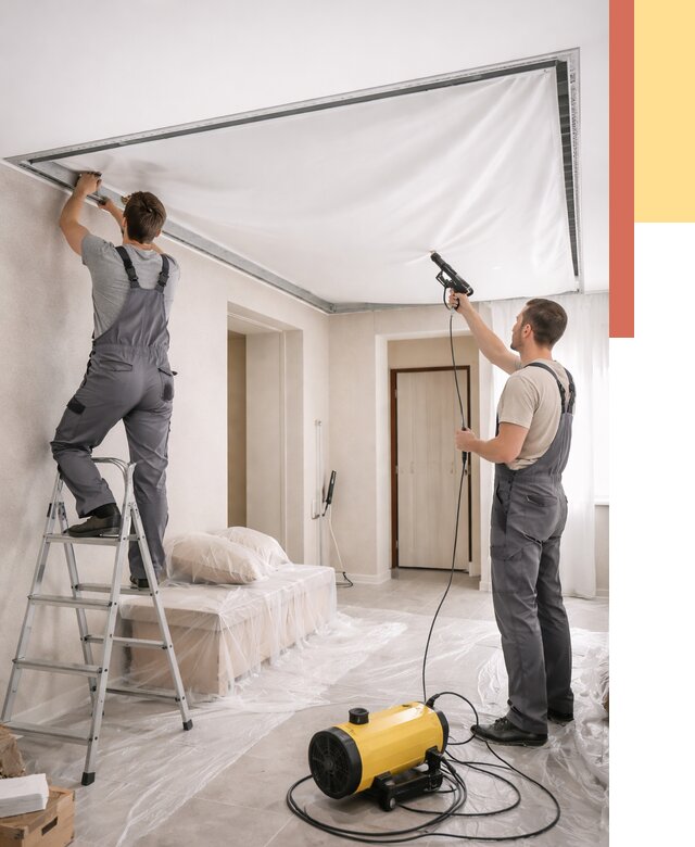 Монтаж натяжного потолка в прихожей в Гусь-Хрустальном от 2835 руб. под ключ | ОТДЕЛОЧНИК-Гсь