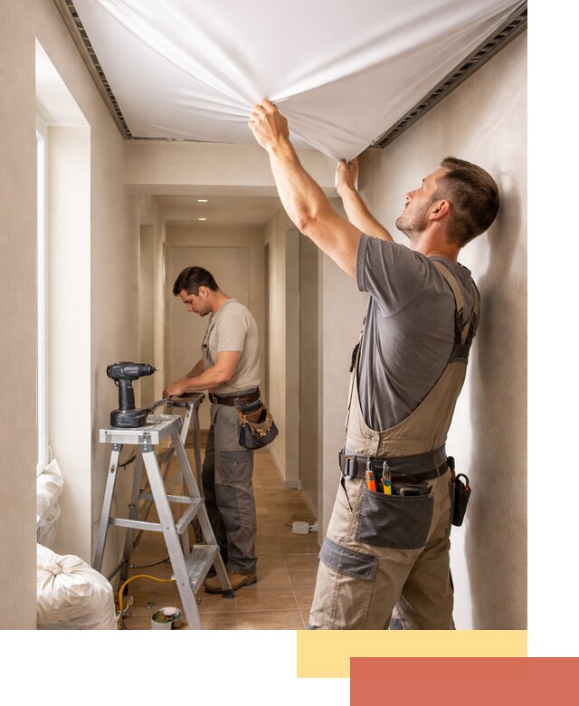 Монтаж натяжного потолка в прихожей в Гусь-Хрустальном