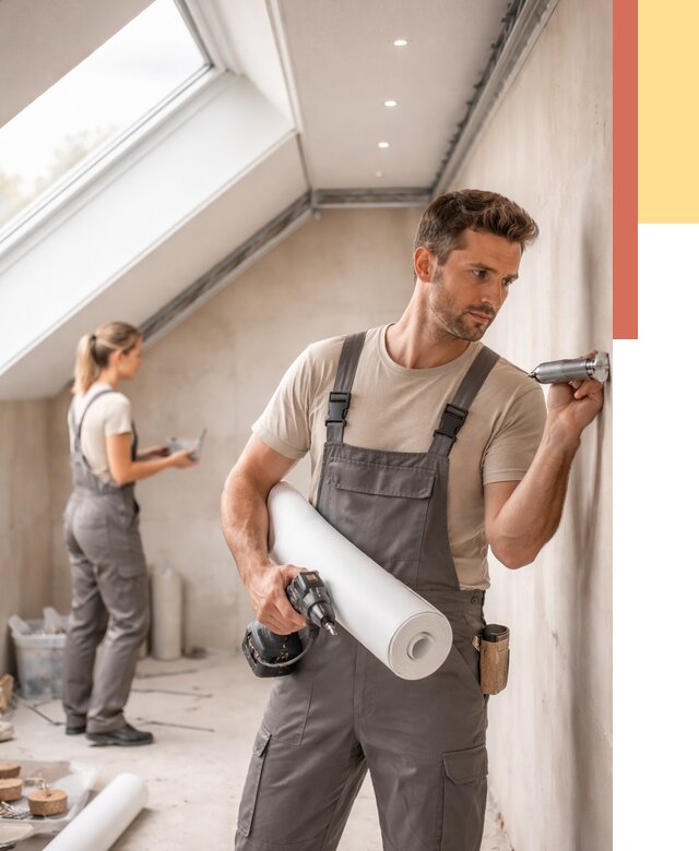 Монтаж натяжного потолка на мансарде в Гусь-Хрустальном от 3744 руб. | ОТДЕЛОЧНИК-Гсь