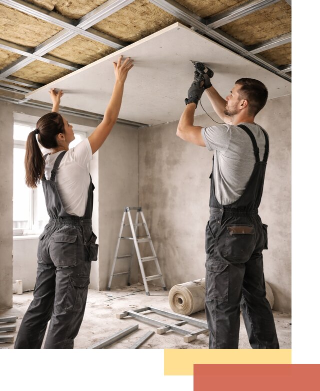 Звукоизоляция потолка из ГКЛ в Гусь-Хрустальном профессионально и надежно