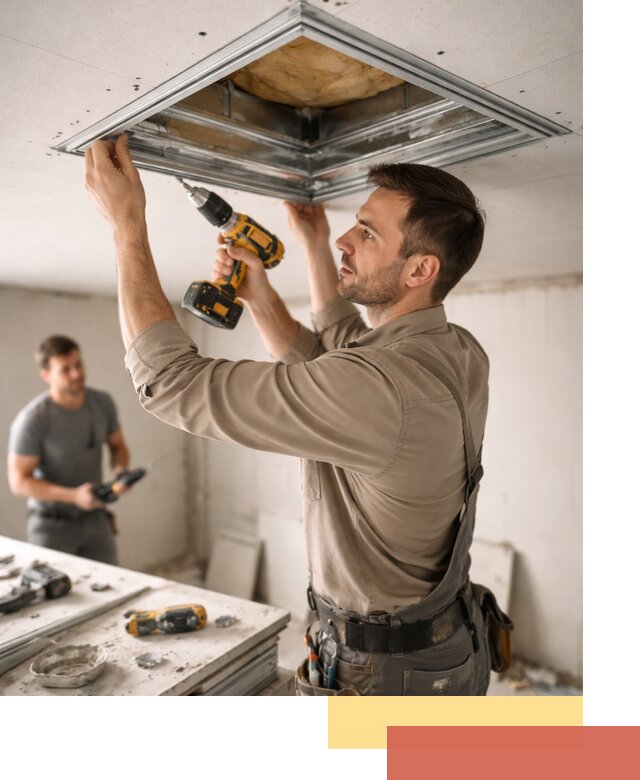 Монтаж люка в потолок из ГКЛ в Гусь-Хрустальном