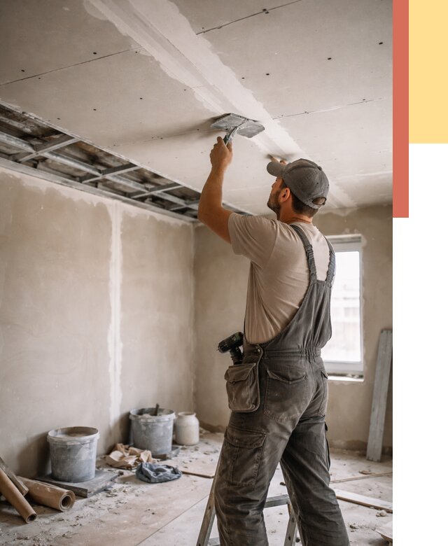 Ремонт потолка из гипсокартона в Гусь-Хрустальном от 695 руб./м² — быстро и недорого | ОТДЕЛОЧНИК-Гсь