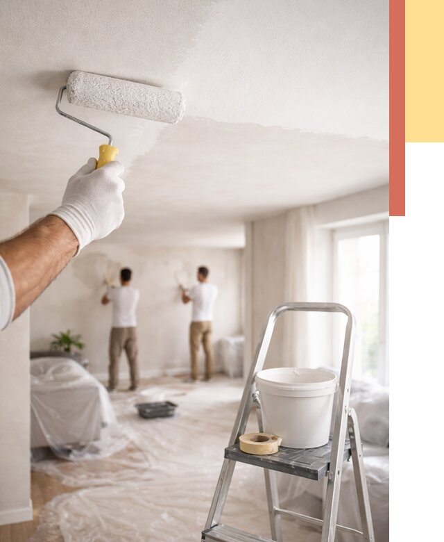 Покраска потолка акриловой краской в Гусь-Хрустальном от 2675 руб. | ОТДЕЛОЧНИК-Гсь