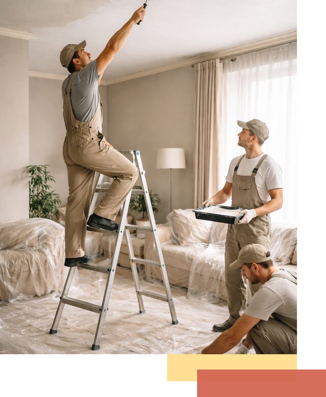 Покраска потолков акриловой краской в Гусь-Хрустальном качественно и быстро