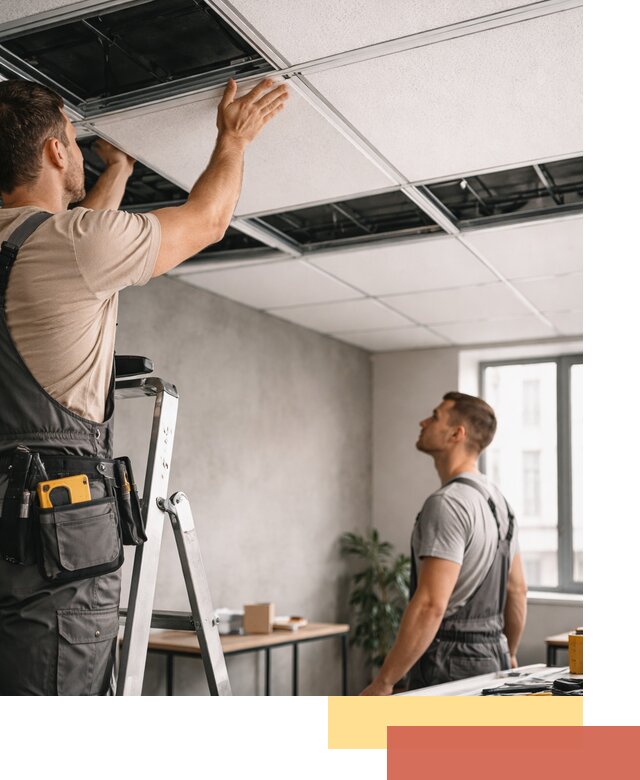 Монтаж потолочной плитки в Гусь-Хрустальном качественно и в срок