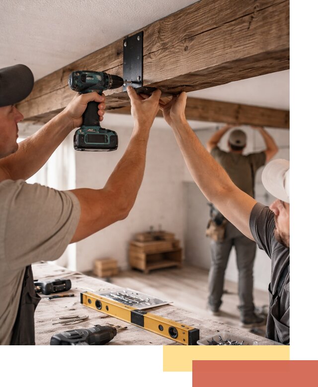 Монтаж декоративных потолочных балок в Гусь-Хрустальном