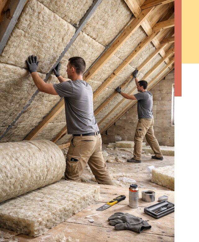 Утепление потолка минватой в Гусь-Хрустальном от 1551 руб. — быстро и недорого | ОТДЕЛОЧНИК-Гсь