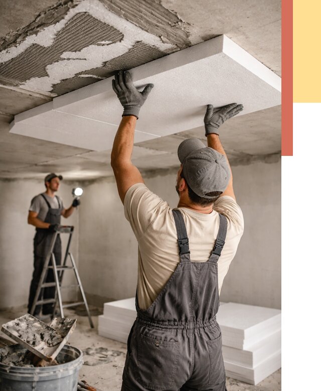 Утепление потолка пенопластом в Гусь-Хрустальном от 4814 руб/м2 — недорого и быстро | ОТДЕЛОЧНИК-Гсь