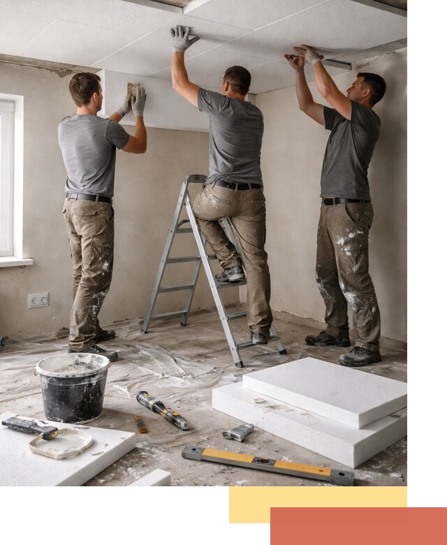 Утепление потолка пенопластом в Гусь-Хрустальном быстро и качественно