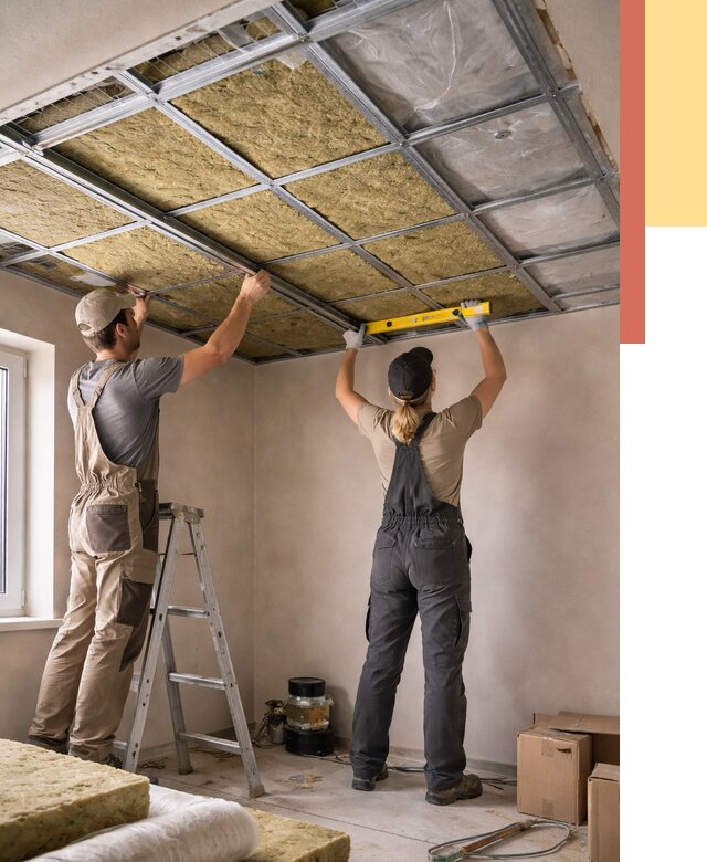 Шумоизоляция потолка в Гусь-Хрустальном от 1337 руб. под ключ — услуги ОТДЕЛОЧНИК-Гсь